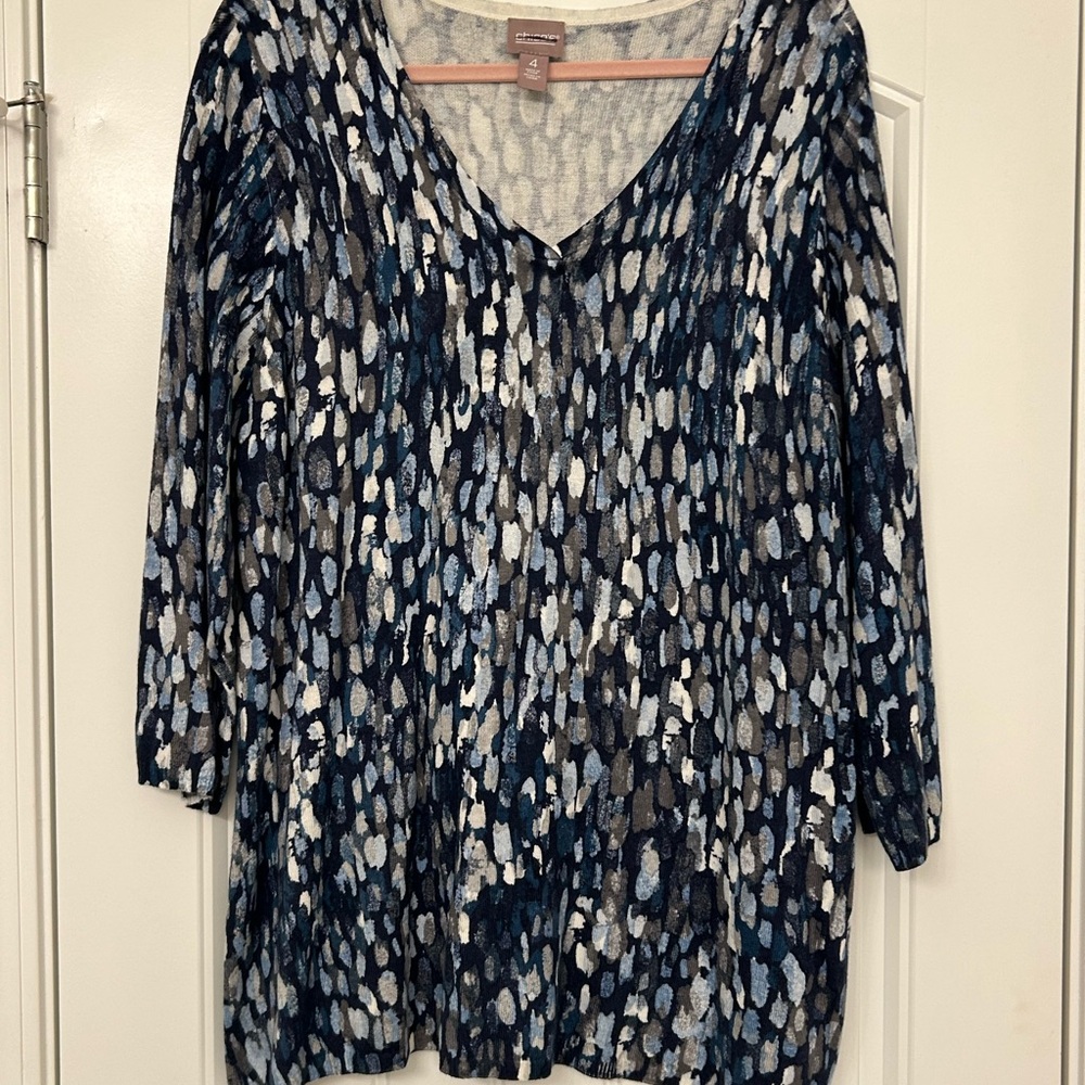 Chico's Multicolor Patterned Blouse NWT - image 1